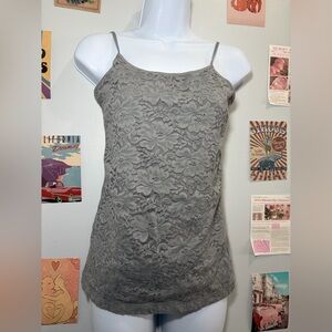 Aeropostale Gray Lace Camisole